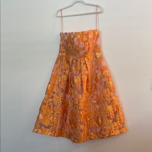 abbey glass Catherine dress pink and orange organza